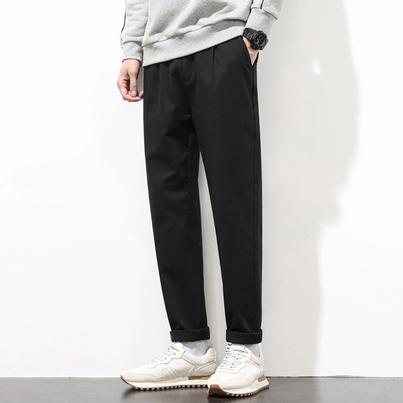 CALTOKROSA 春秋款休闲裤男士宽松直筒弹力潮牌工装锥形长裤子男