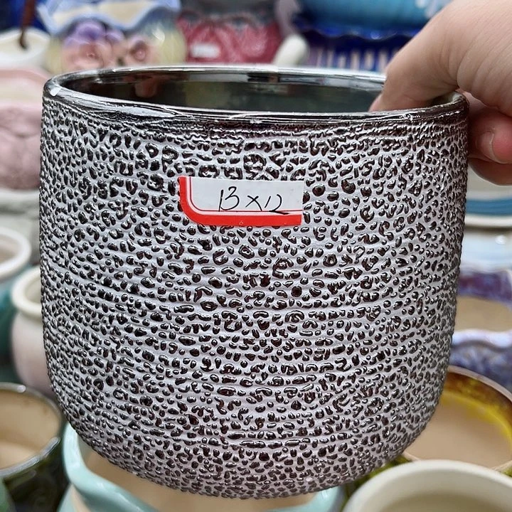 多肉绿植陶瓷花盆9.9包邮，有孔