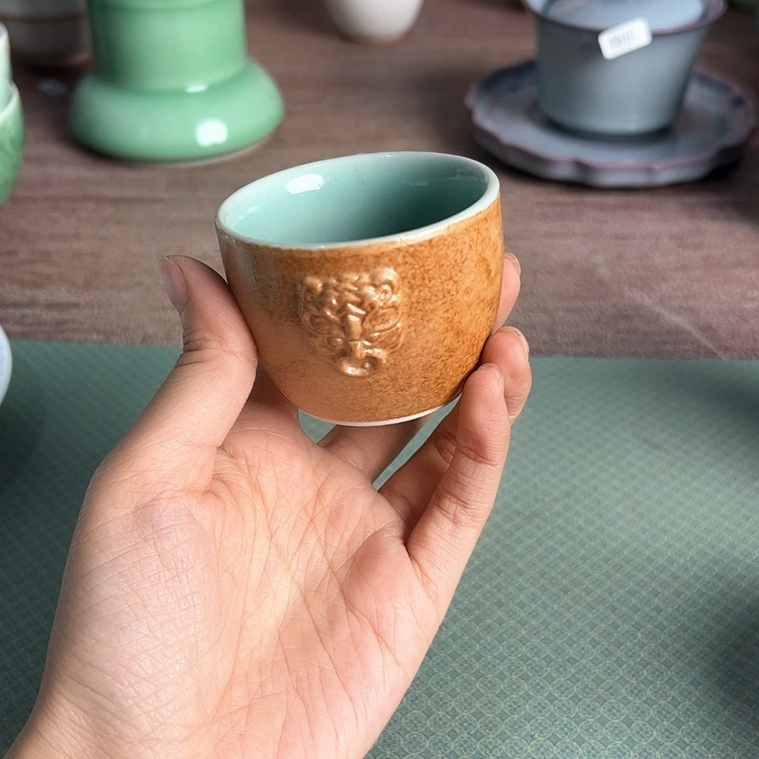 龙泉云间青瓷小米茶器