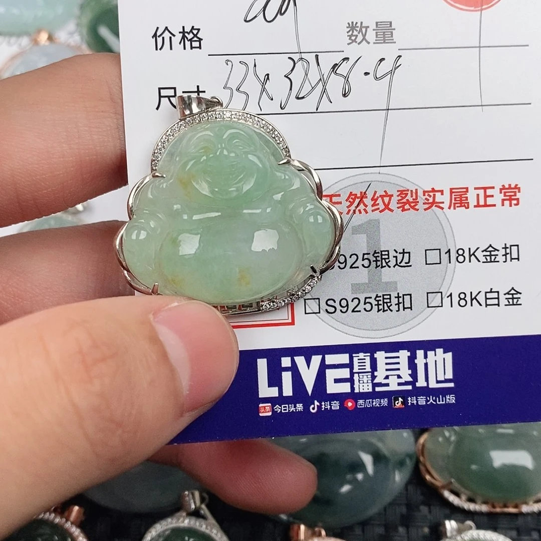 翡翠银S925镶嵌颈饰