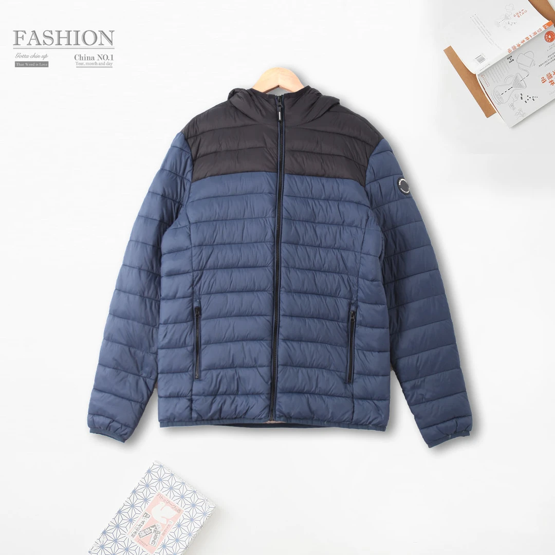 春女棉服绗缝连帽上衣防风防水保暖拼接外套00138舒适时尚