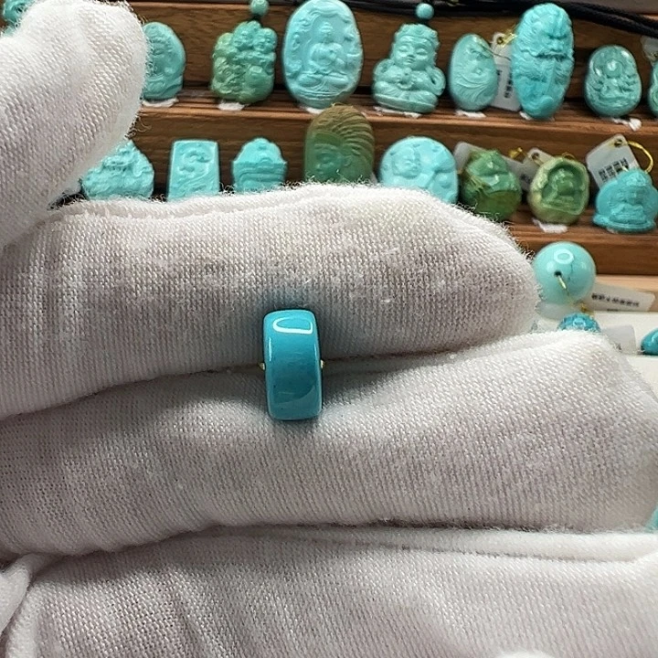 绿松石未镶嵌直切珠10.2mm