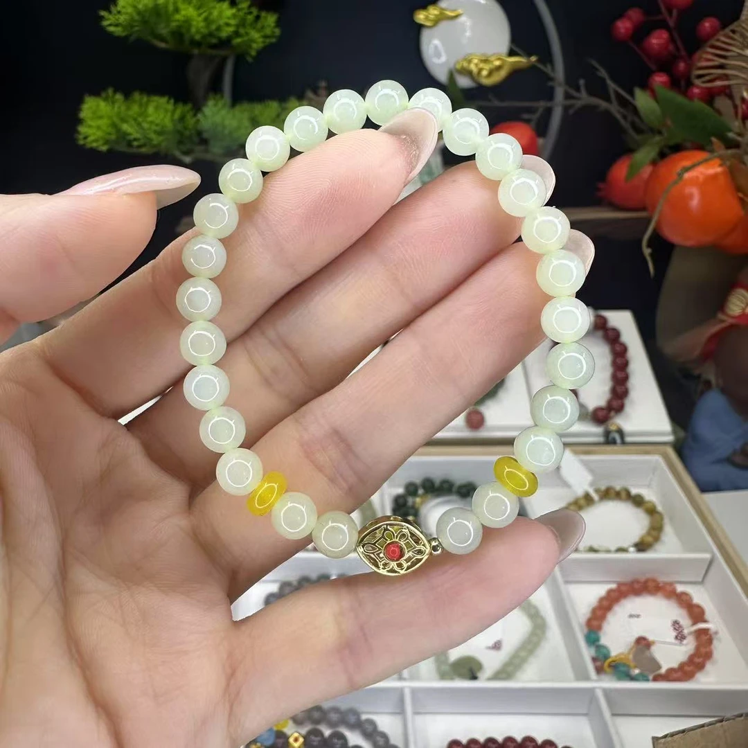 （新年好礼）和田玉平安如意手串107