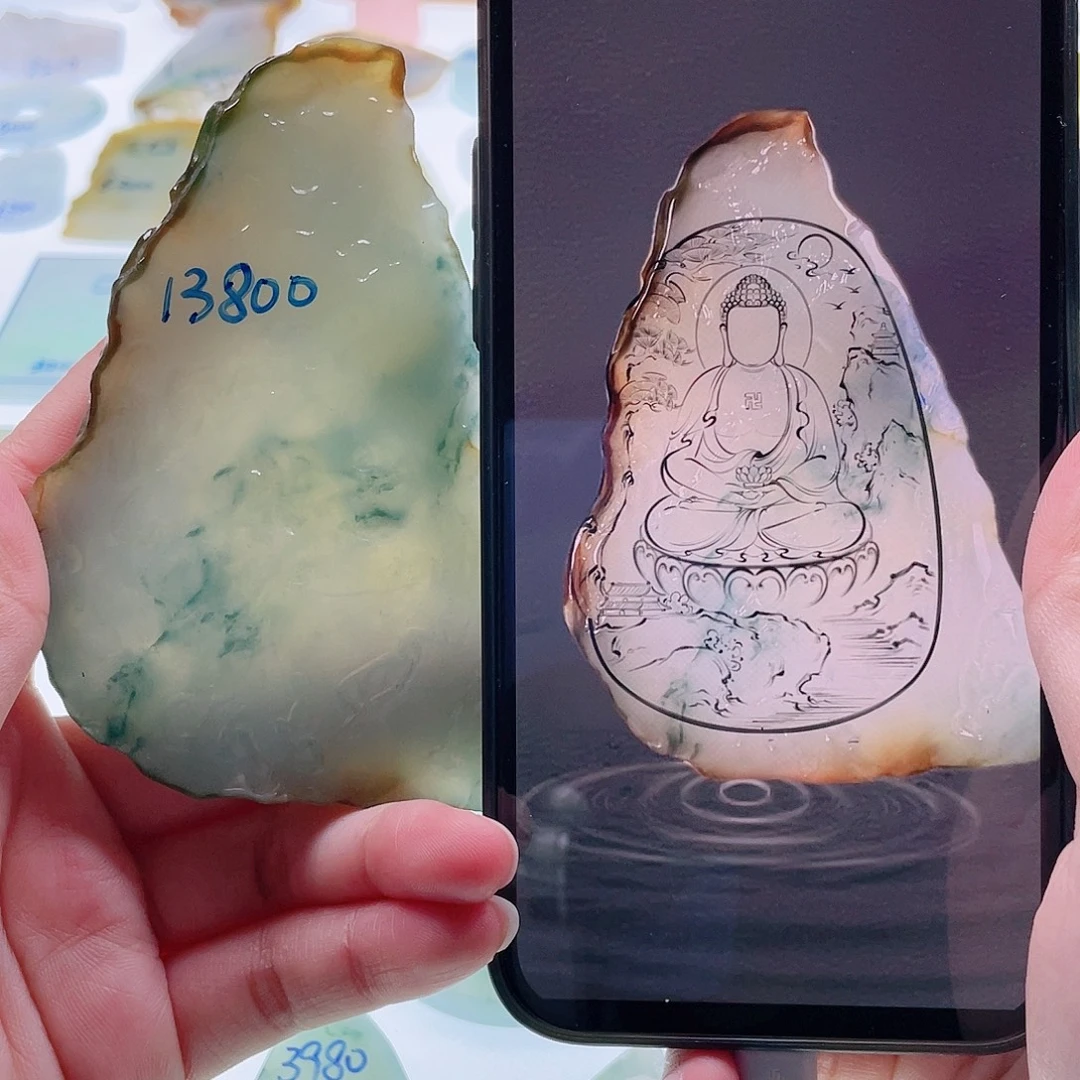 定制翡翠未镶嵌天然翡翠包工