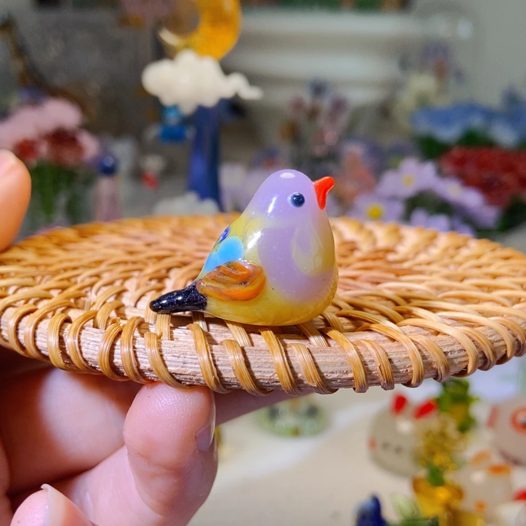 琉璃手工艺品小鸟