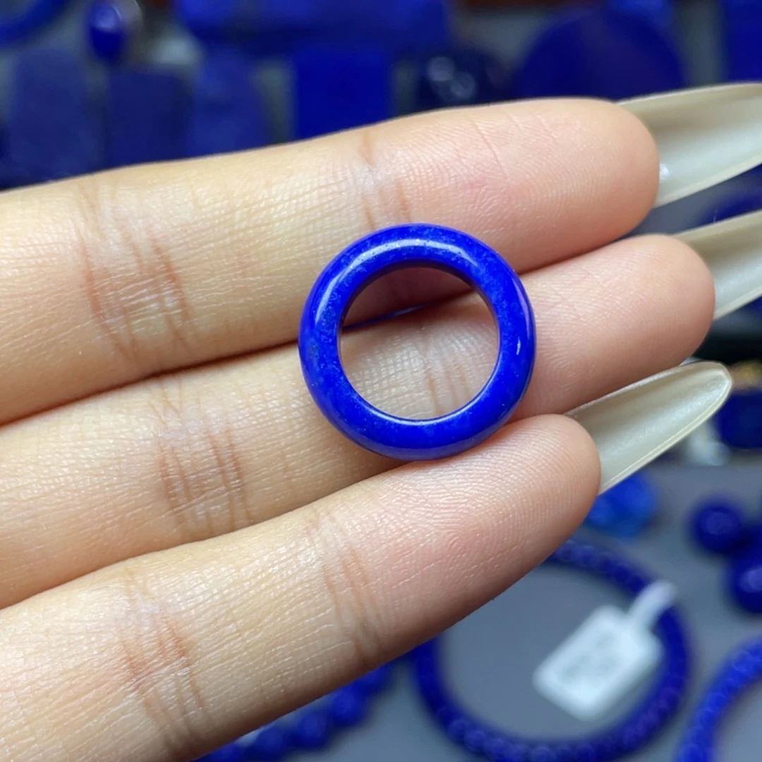 青金石未镶嵌12mm内径指环