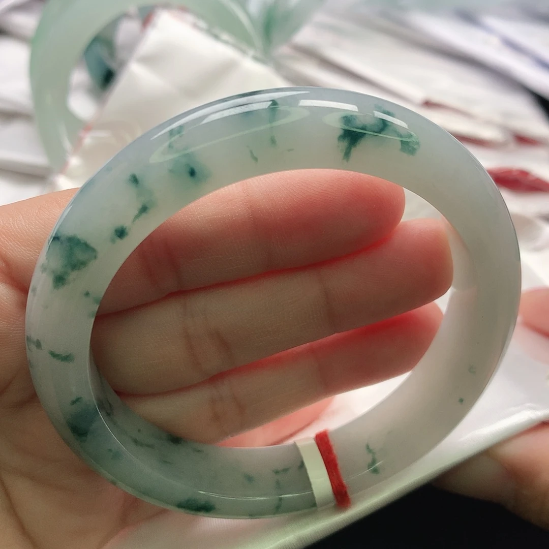 翡翠未镶嵌手镯缅甸56.57