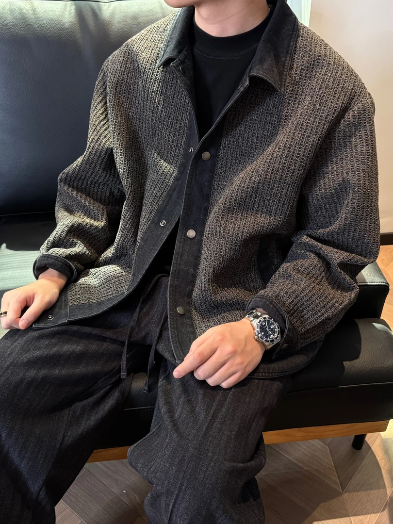 GO SHINE 秋季新款长袖男翻领保暖夹克潮流帅气男外套