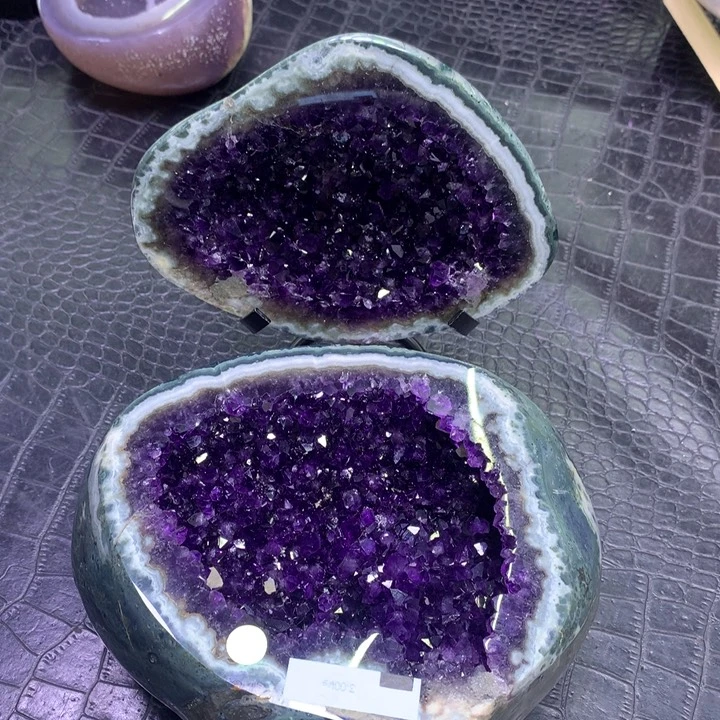 水晶乌拉圭紫晶盆未镶嵌