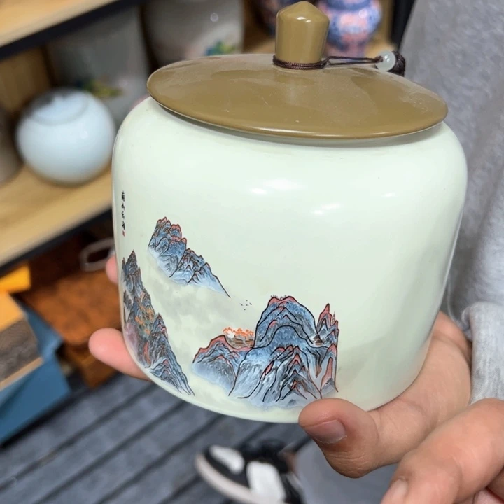 茶叶罐陶瓷家用储物罐轻微瑕疵品介意勿拍