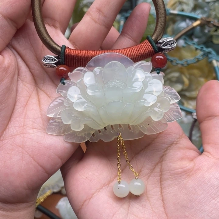 蛇纹石玉吊坠合金珊****6