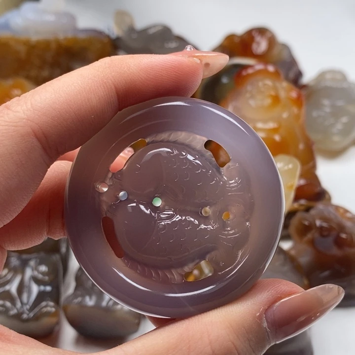 子***安玛瑙/玉髓合金颈饰