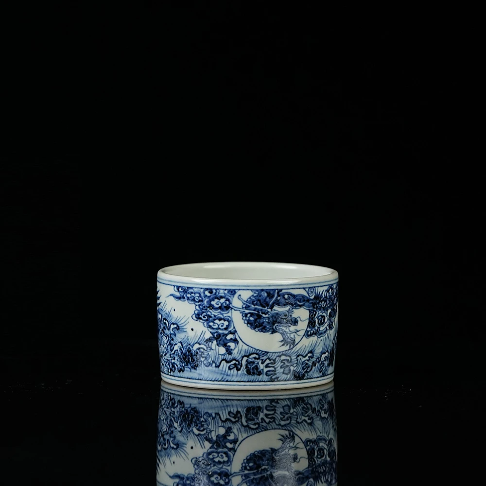 【利贞】鱼化龙直口杯 瓷器主人杯 约120cc 纯手绘制YGYC154