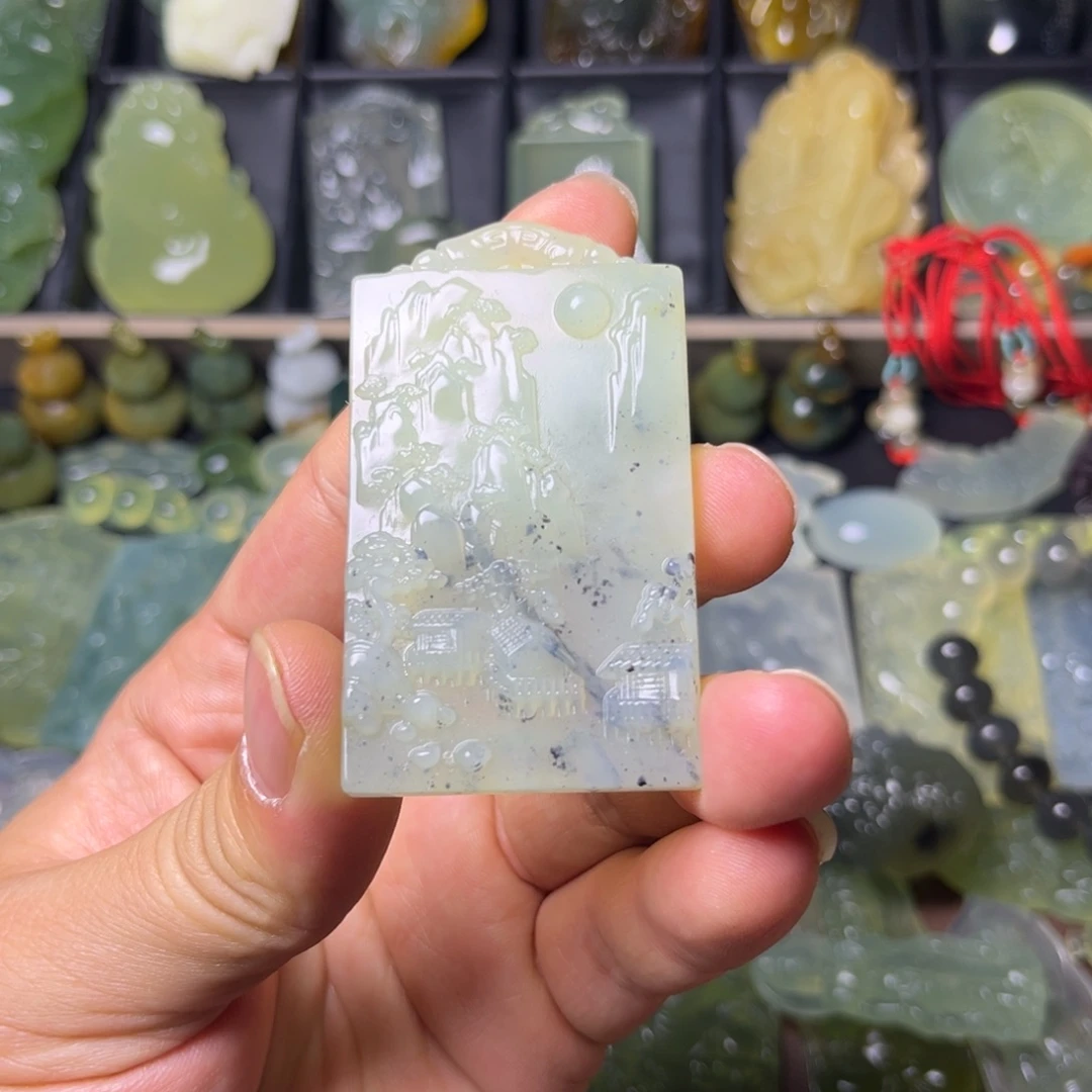 蛇纹石玉未镶嵌吊坠(不含链)