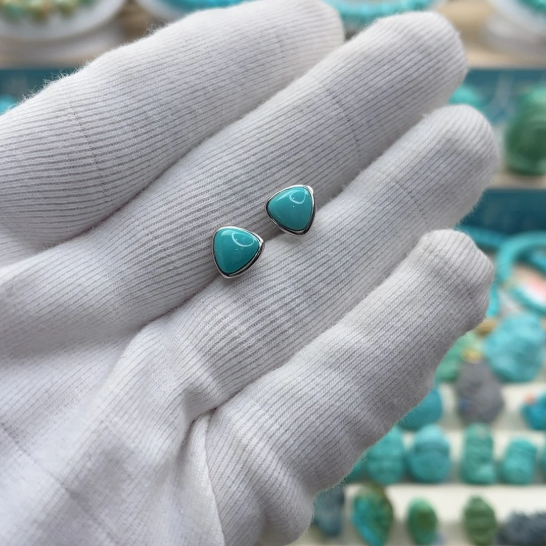 绿松石配饰银S925镶嵌