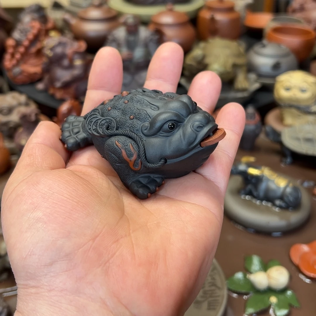 茶宠紫砂紫砂金蟾