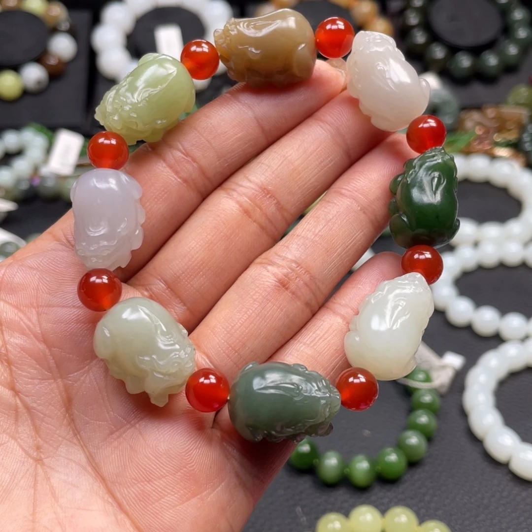 和田玉未镶嵌手链