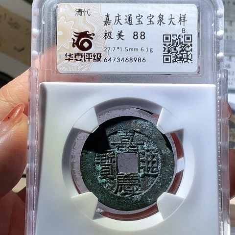 铜嘉庆通宝宝泉大样8986