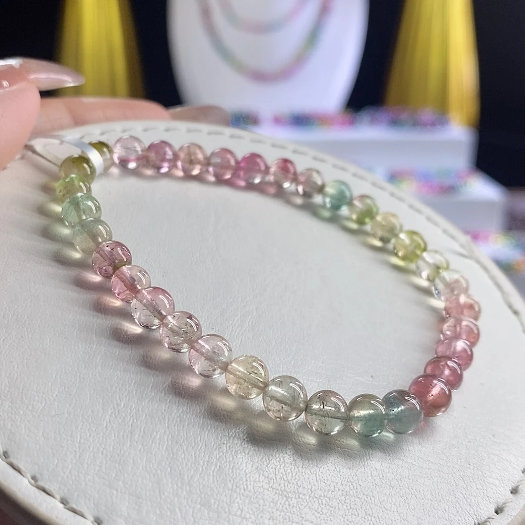 未镶嵌手链碧玺人鱼西瓜