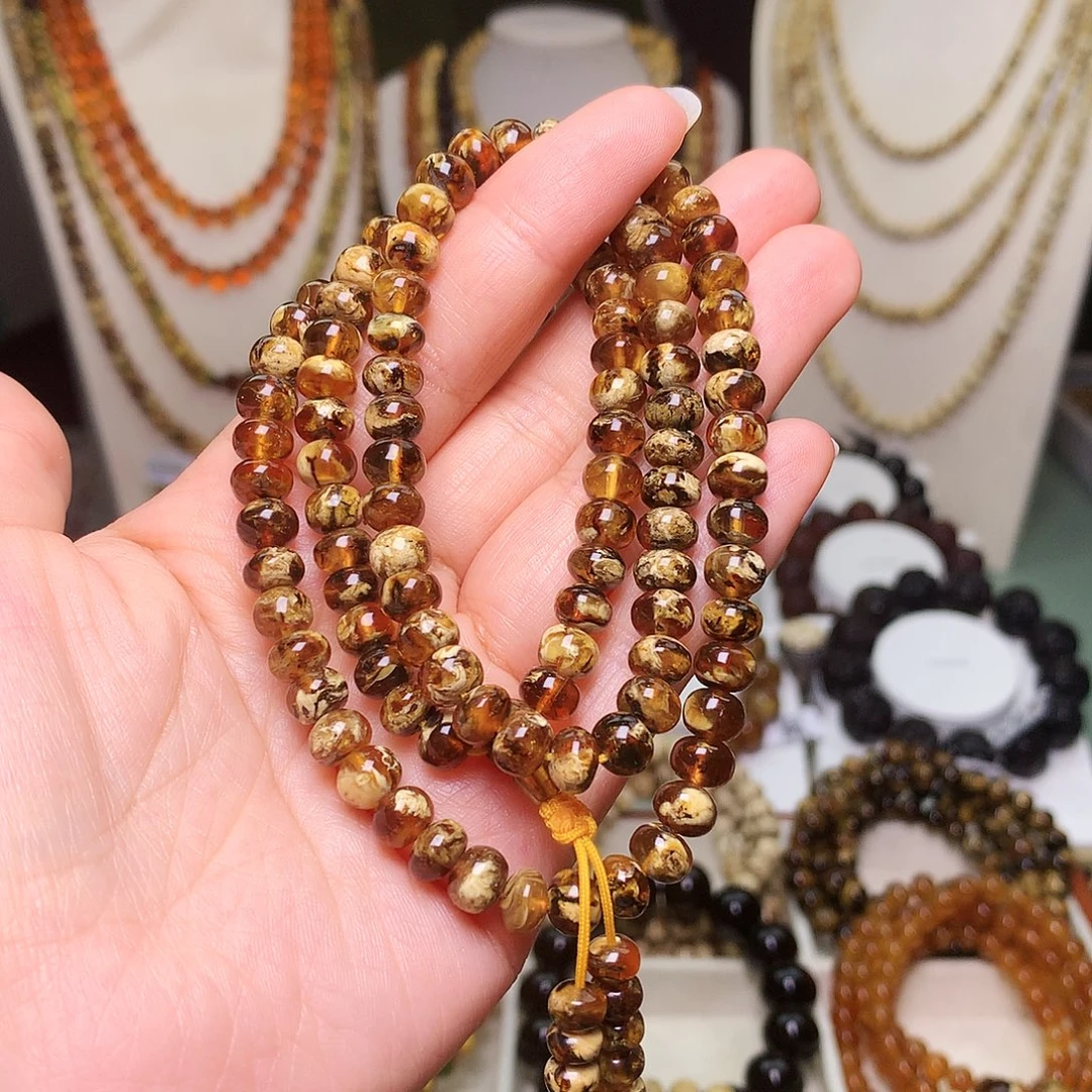 韭***菜琥珀未镶嵌裸石7/瓷白-714