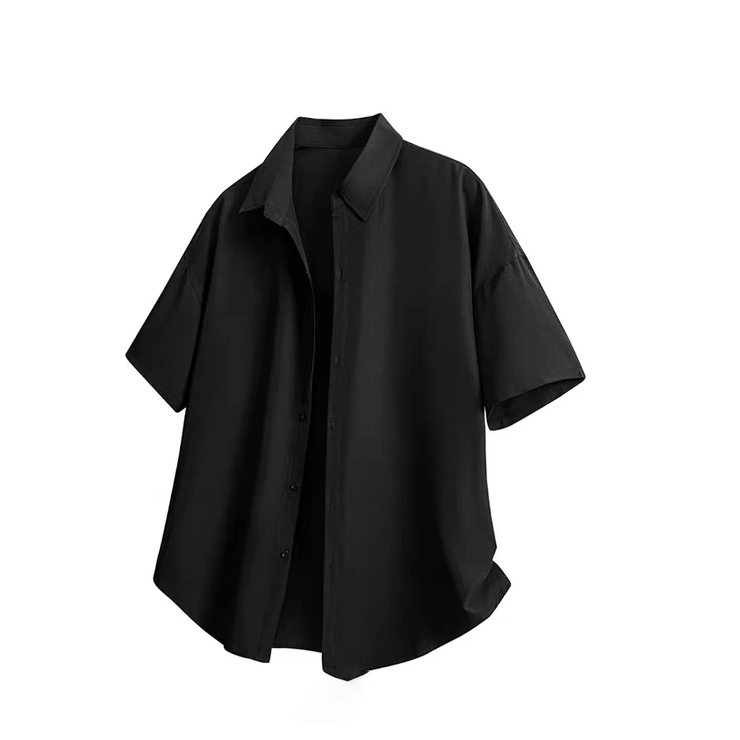 衬衫衬衣印花秋冬不缩水圆领简约刺绣卫衣男士上衣潮流春季