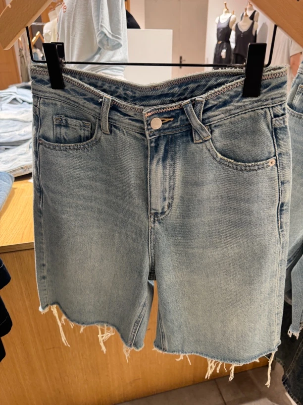 橡皮女5分牛仔1242115008浅蓝牛仔裤