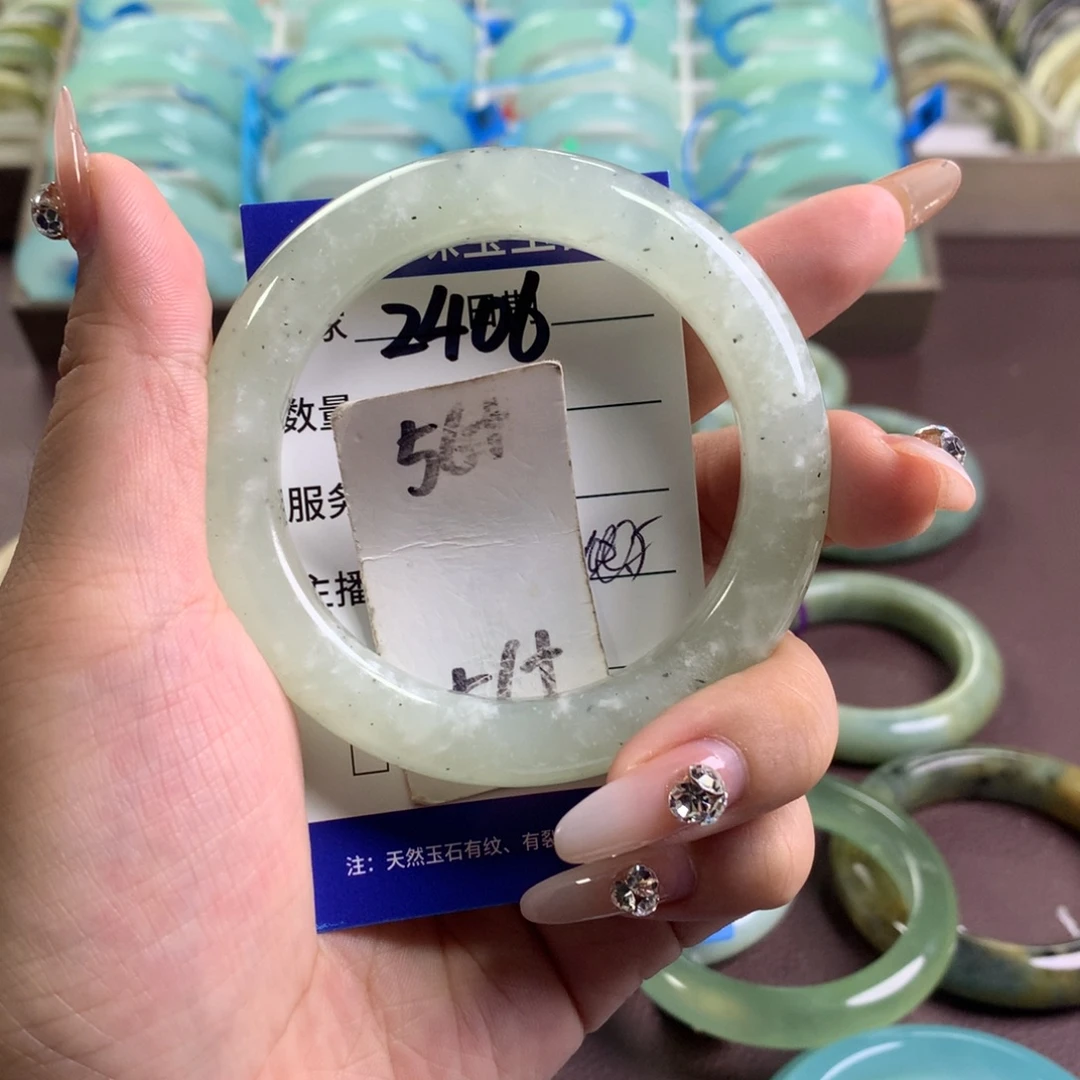 未镶嵌蛇纹石玉手镯2406