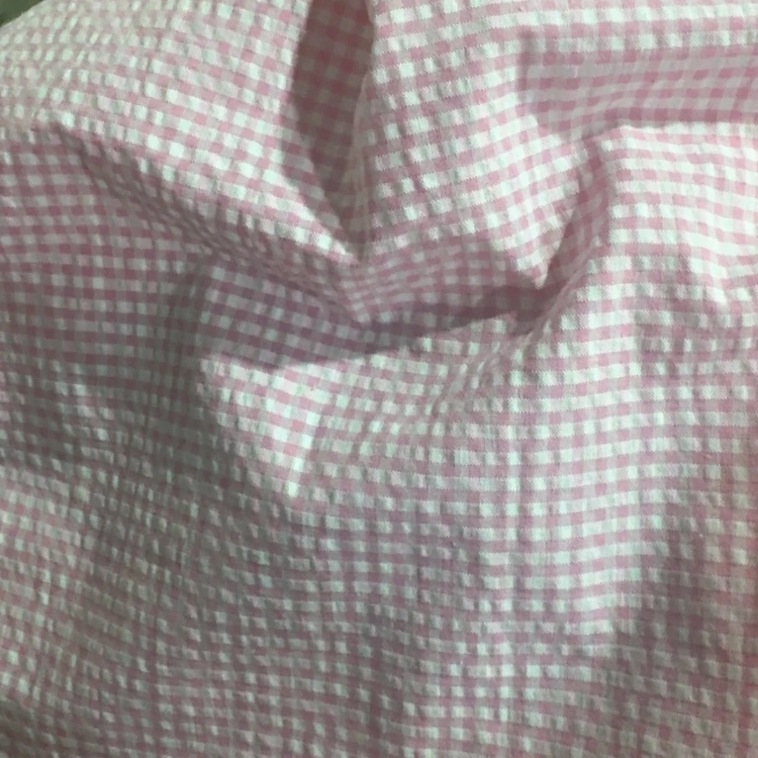 棉瑕疵小粉格好好看