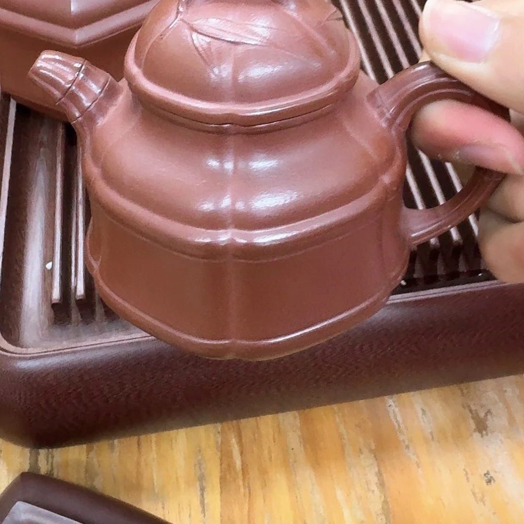 紫砂茶壶紫砂壶六方竹鼎230cc