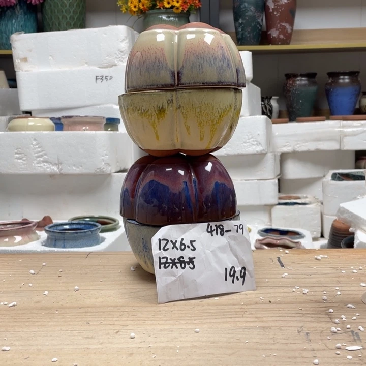 紫砂花盆多肉陶土花盆微瑕79