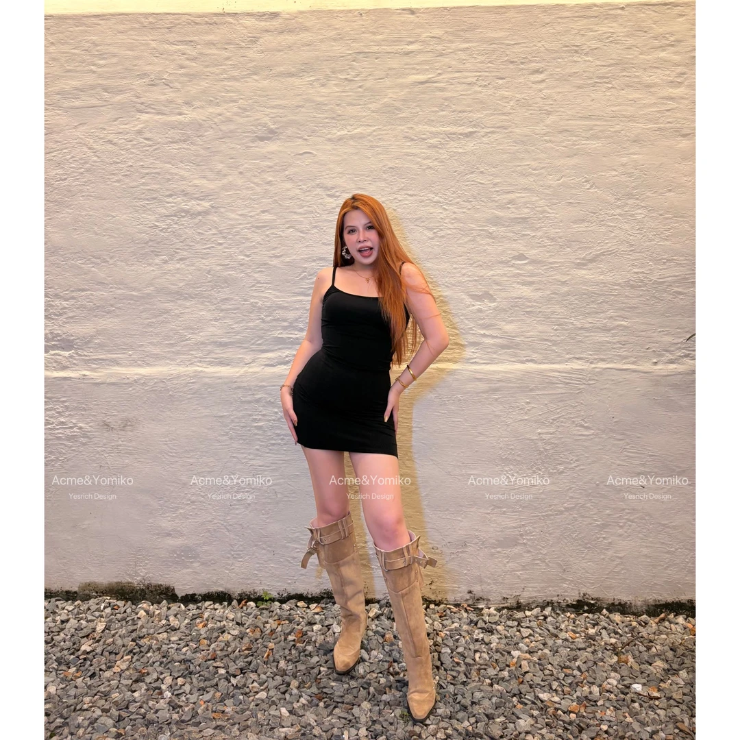 琉璃纱金打底裙 复古港风千禧风时尚辣妹设计艺术大码连衣裙G306