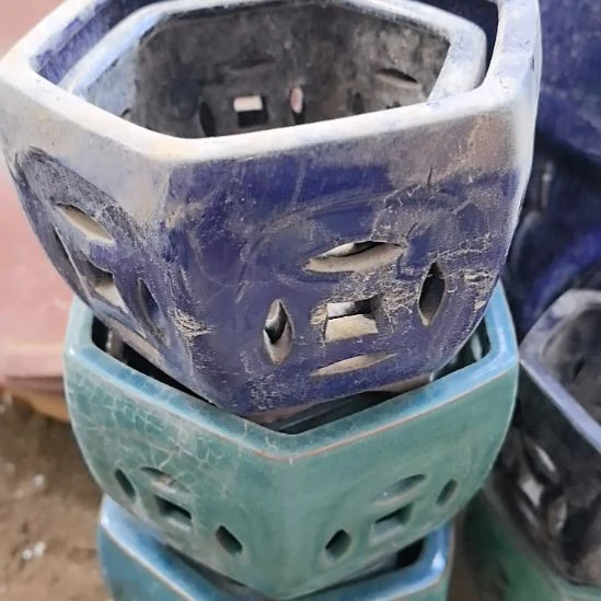 L***者紫砂上釉兰花盆2个