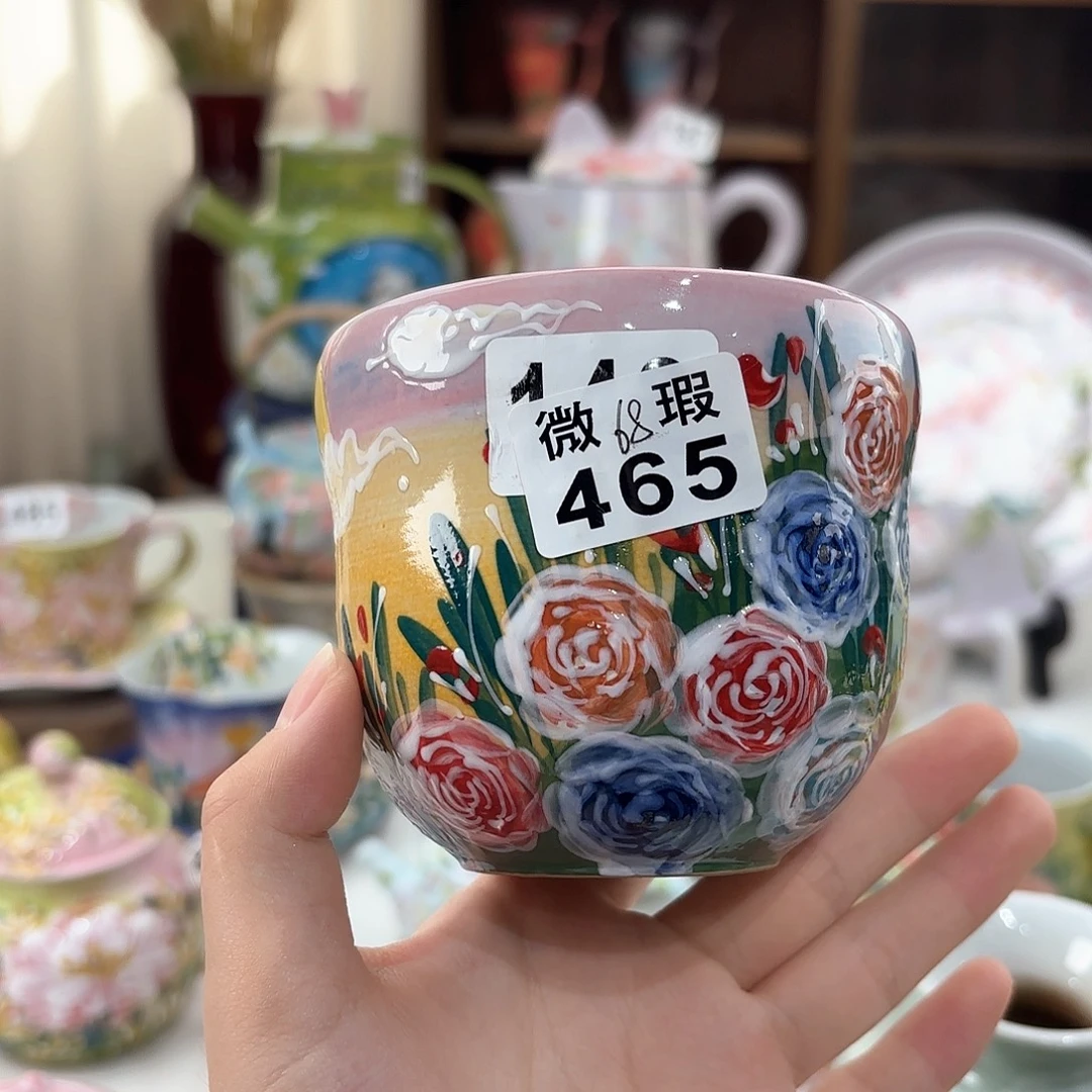 景德镇手绘高温釉下彩陶瓷茶具