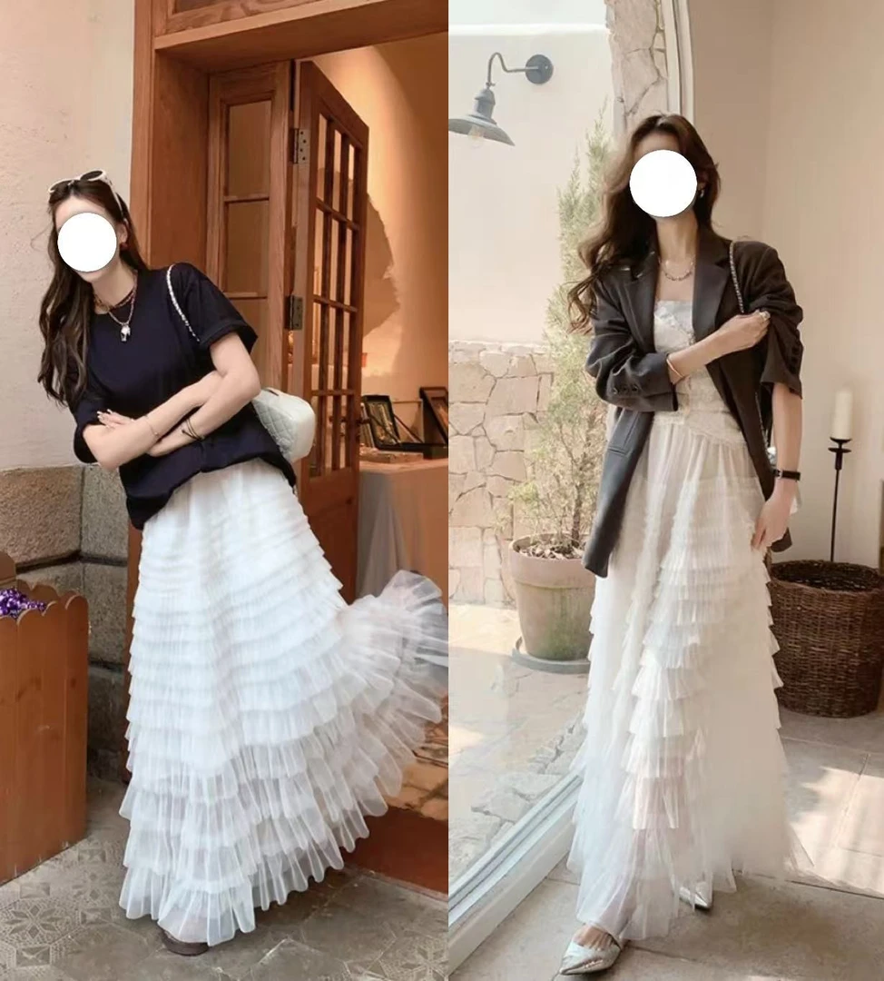 【千层雪蛋糕裙】年度仙裙！17层网纱！轻盈飘逸纱裙~PL758A小静折扣