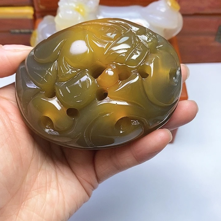 玛瑙/玉髓手把未镶嵌快****滃