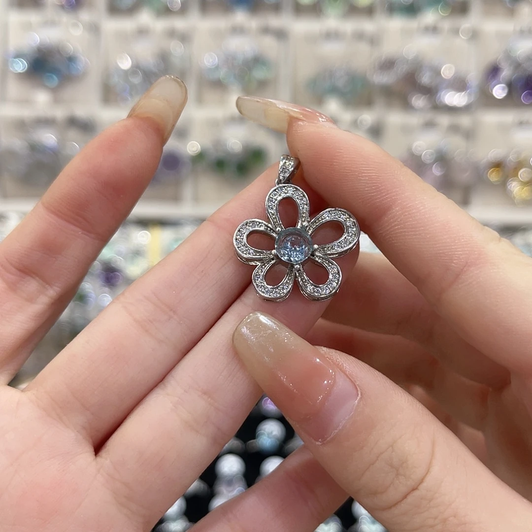 蛇纹石玉银S925镶嵌戒指