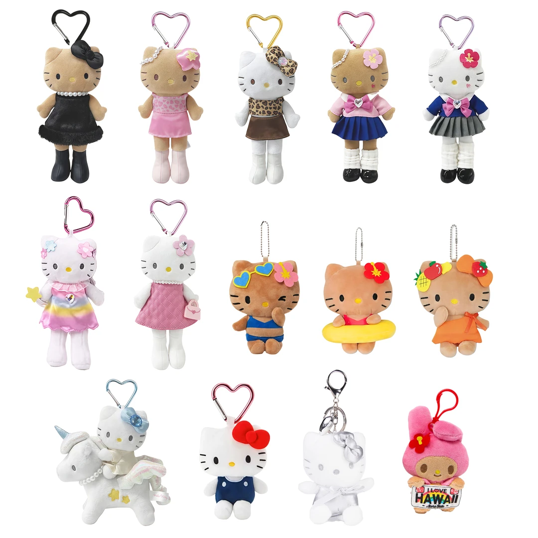 【千亿专属】三丽鸥hellokitty爱心扣夏威夷长腿小鼻嘎挂件