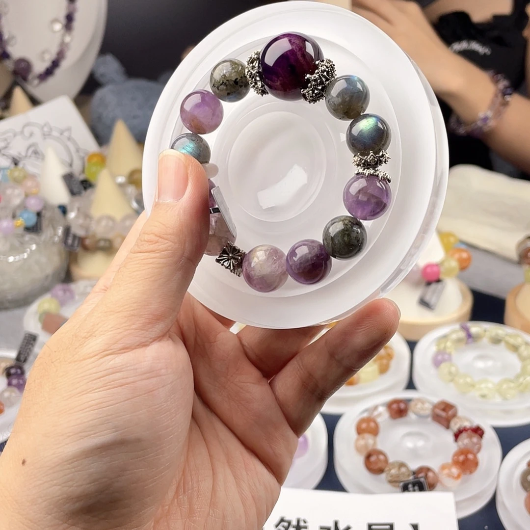 银S925镀金镶嵌手链水晶