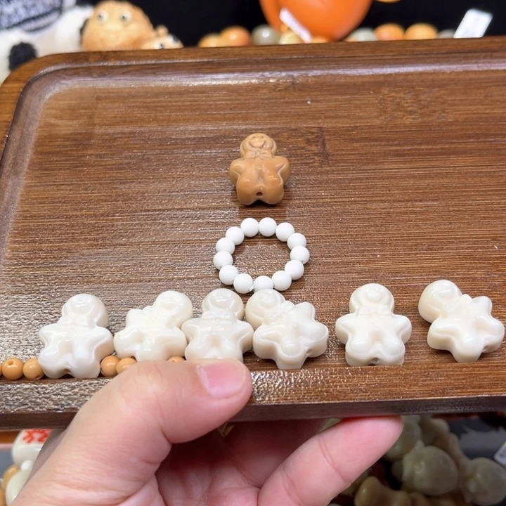 菩提根/象牙果手串微瑕姜饼人1-22-86
