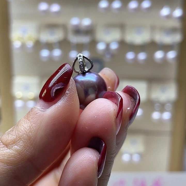 淡水珍珠颈饰银S925镶嵌