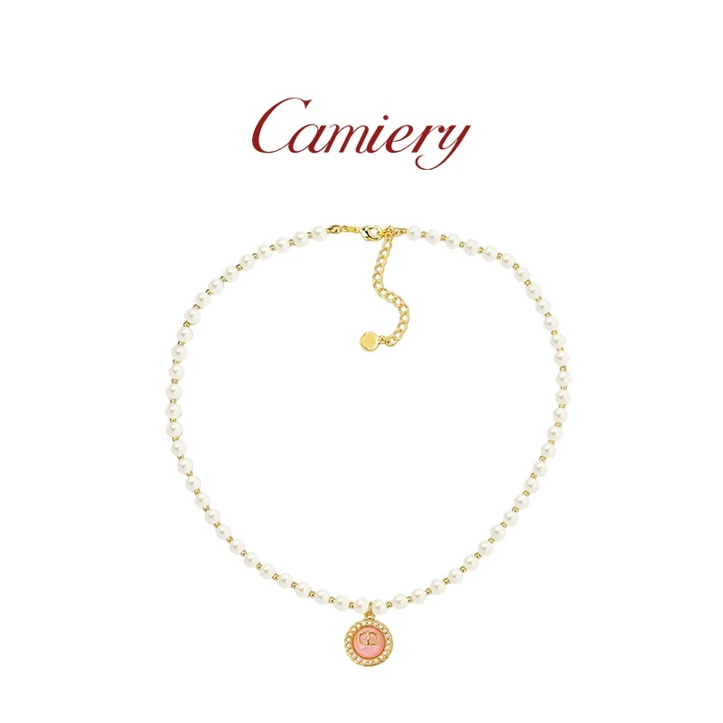 CAMIERY 新中式CD珠珠项链时尚百搭轻奢气质