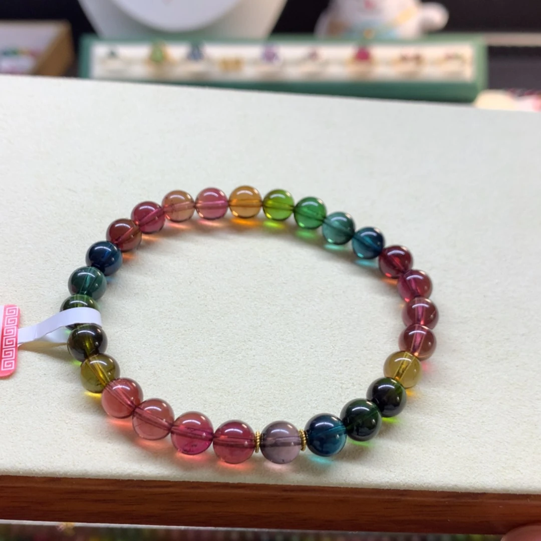 【闪购商品】碧玺手串未镶嵌老矿色标6.8mm