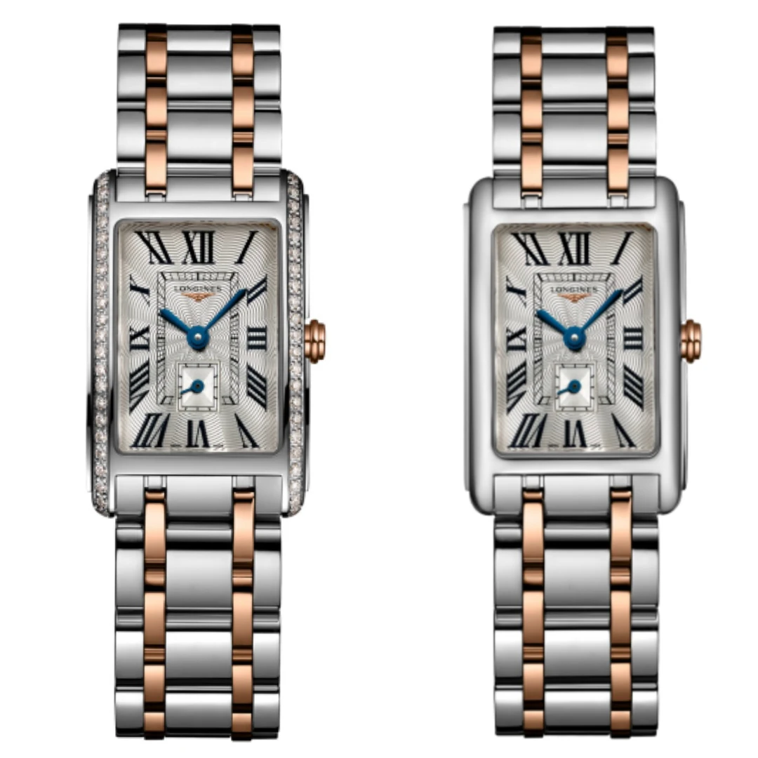 99新 Longines/浪琴 黛绰维纳255/18k间金/20.80X32.00mm