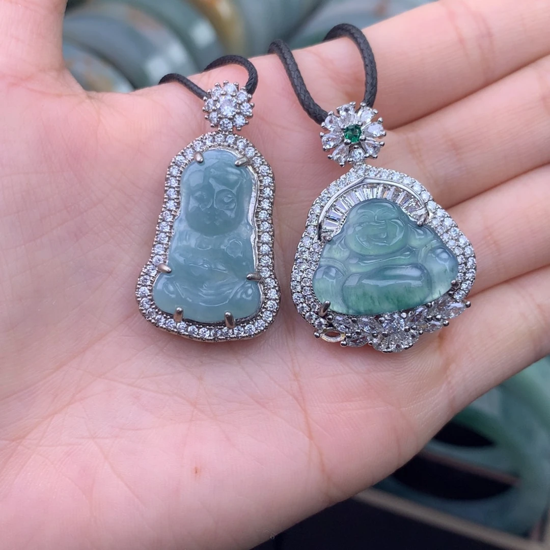 翡翠未镶嵌颈饰多样性发货发一件