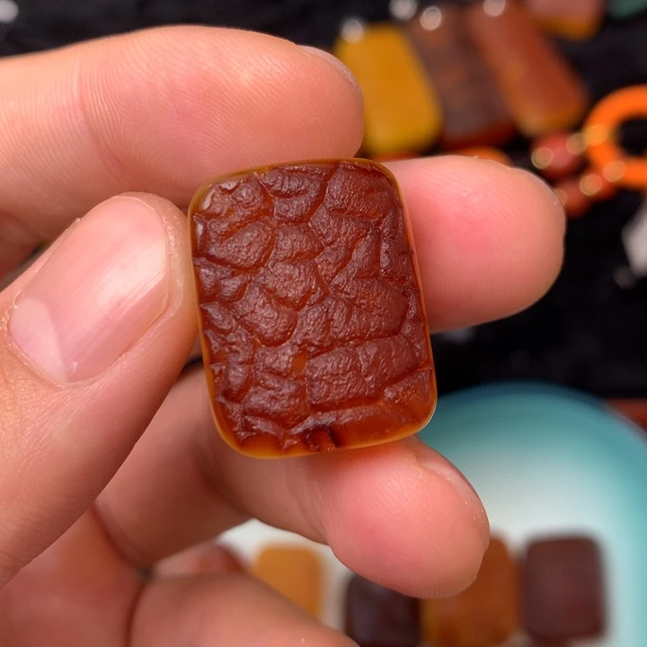 原皮无事牌留皮吊坠