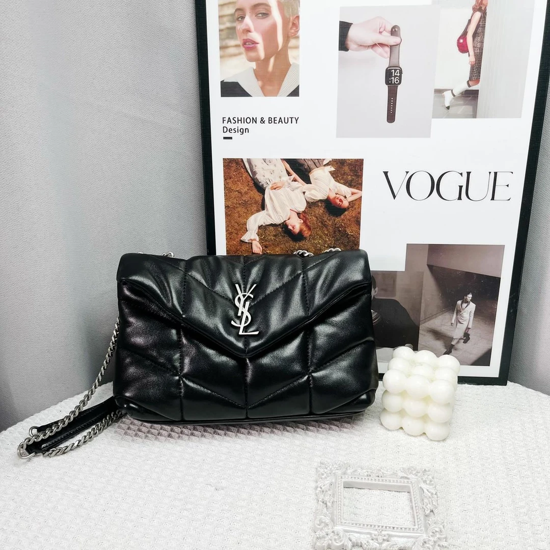 Ysl 黑银云朵链条包81723443