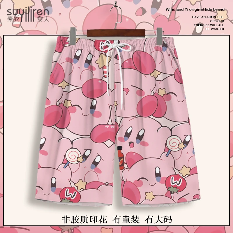 动漫卡通印花短裤男款宽松薄款五分裤居家休闲裤可下水速干沙滩裤