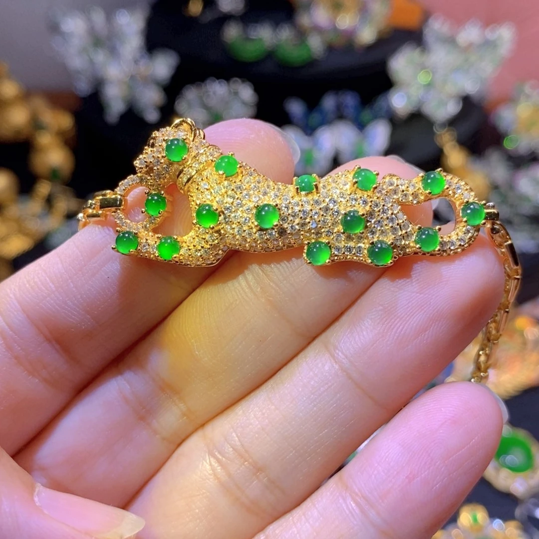 翡翠银S925镶嵌颈饰天然有机