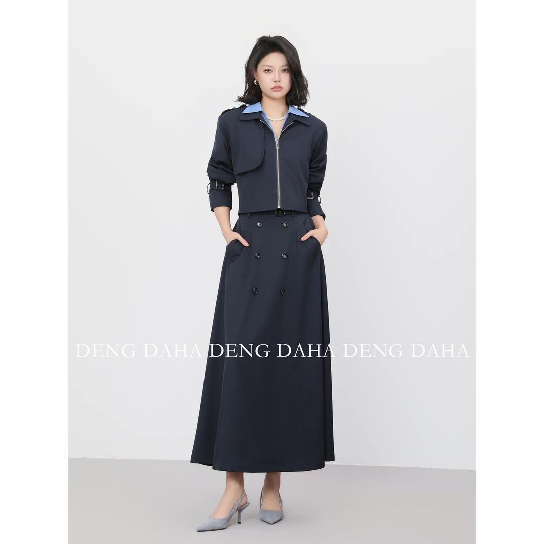 春秋新款休闲宽松外套2025复古设计感显瘦短外套女夹克HBZC622155