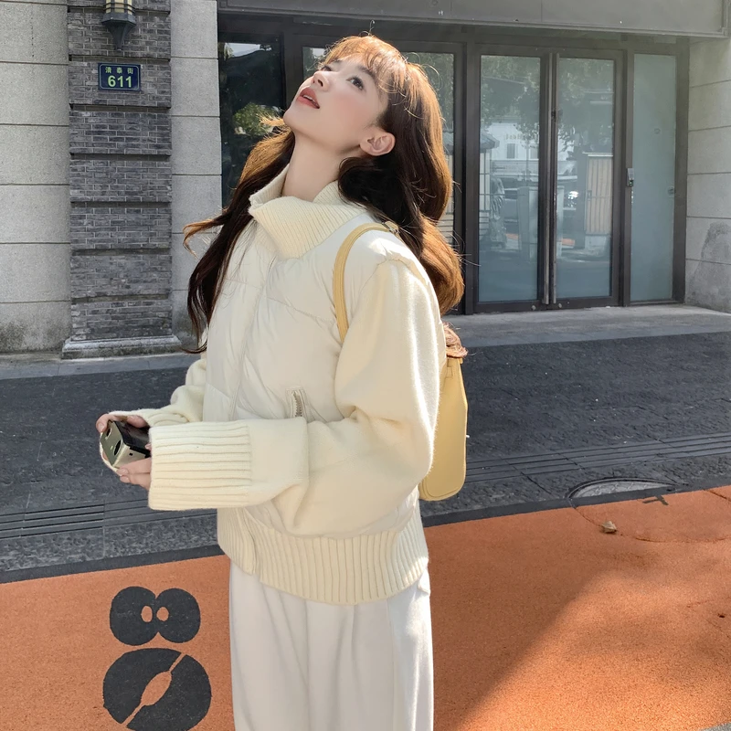 棉衣棉服女冬季2025年新款学生韩系奶呼呼拼接小个子棉衣棉袄外套